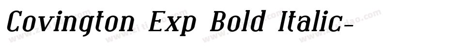 Covington Exp Bold Italic字体转换